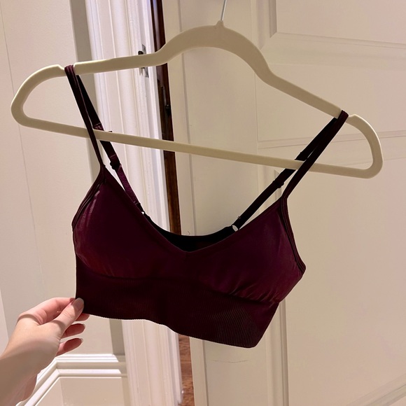 Lululemon Ebb to Street Sports Bra Burgundy - Picture 4 of 5